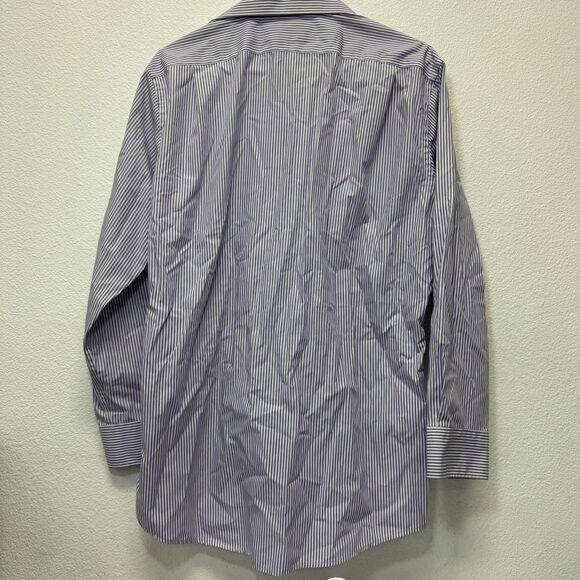Lauren Ralph Lauren Shirt Mens 16 32/33 Purple Striped Long Sleeve Button Up - Picture 5 of 6
